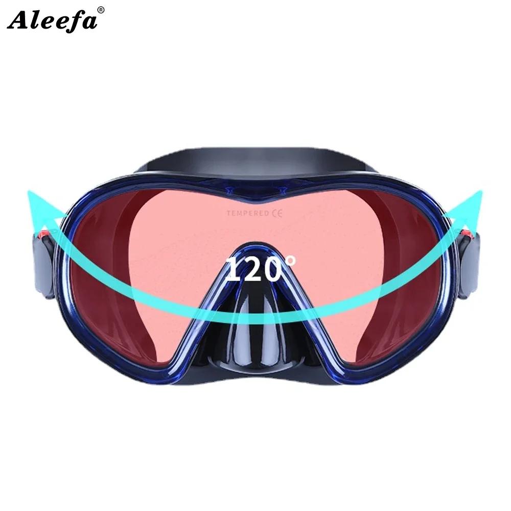 Adult Low Volume Clear Diving Mask with Tempered Glass Freediving Snorkeling  Silicone Black Underwater Swimming Goggles