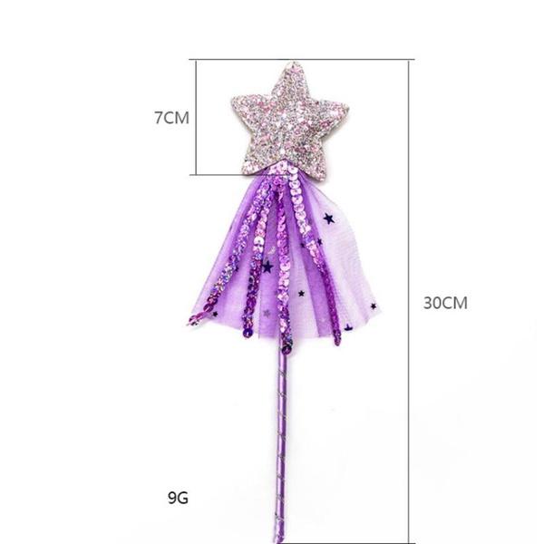 Girls Fairy Wings and Wand Fancy Dress Set Butterfly Wings Fairy Magic Wand Glitter Fairy Dress Up Fancy Accessory Costume for Girls Party Costume