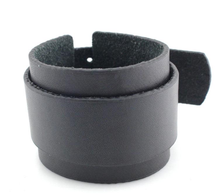 Retro Punk Lederarmband mit Doppel-Schnallenverschluss