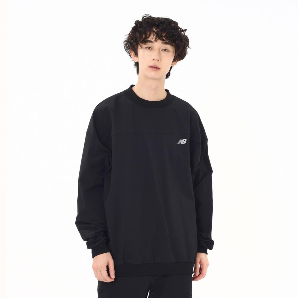 

New Balance Performance Back Fleece Pullover Bk Black Amt45695 Bk S
