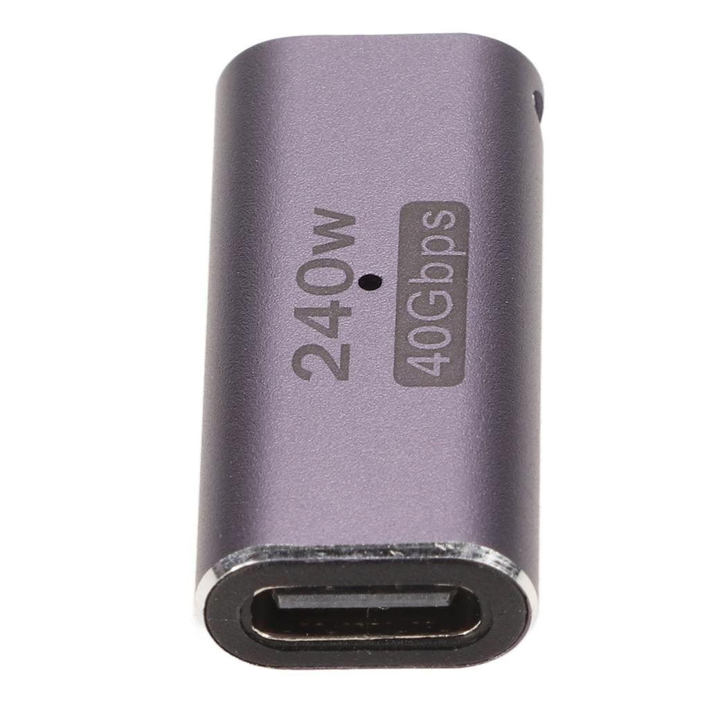 Type C Adapter USB4.0 HD 8K 40Gbps PD240W Fast Charging Aluminum Shell Portable Type C To Type C