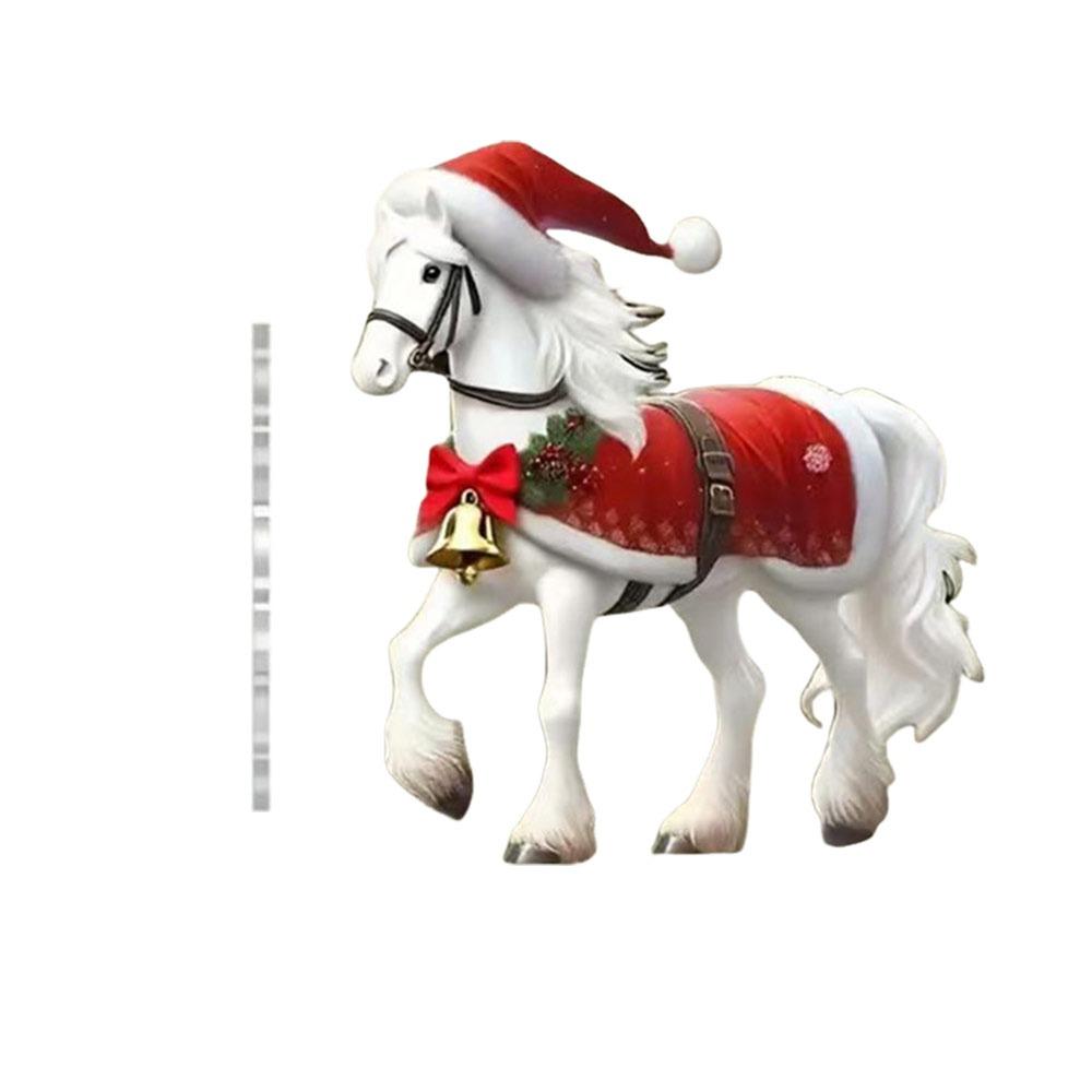 2D Flat Horse Pendant Ballerina Xmas Tree Hanging Ornament Car Rearview Mirror Pendant  Bag Charms