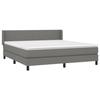 3129570 vidaXL Divan Bed with Mattress Dark Grey 180x200cm Fabric