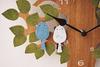 Interform Wall Clock Pendulum Clock Tururu CL-9891GN Small Bird Wood Pendulum Step Movement