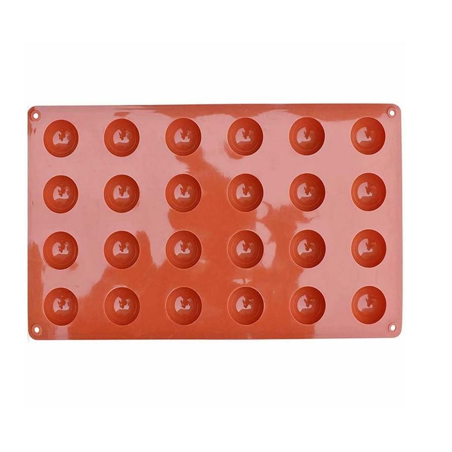 Silikon-Schokoladenform Halbkugel Backform Antihaft-Süßigkeitenform 28x17cm TopBazar