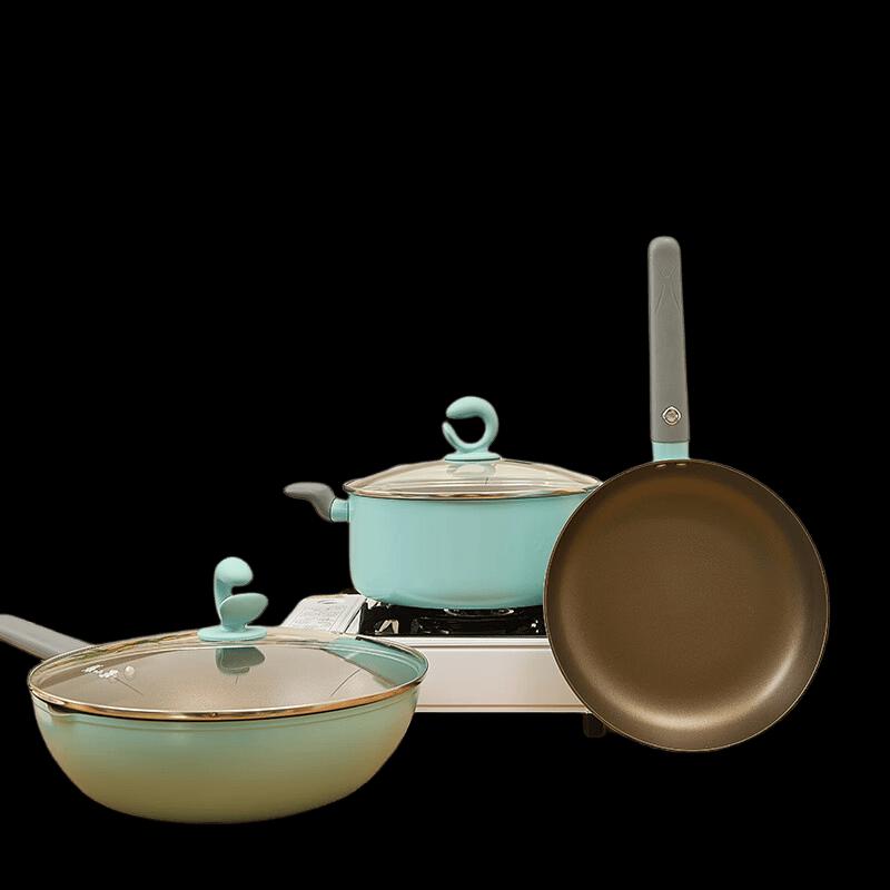 Zhang Xiao Quan Titanium Fish Pattern 3-Piece Cookware Set