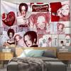 NANA Anime Collage Character Tapestry, Punk Style Wall Hanging for Living Room Bedroom Esports Room Home Decor