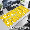 Gudetama Personalized Large Mouse Pad Custom Name Text Extended Desk Mat Gaming Mousepad