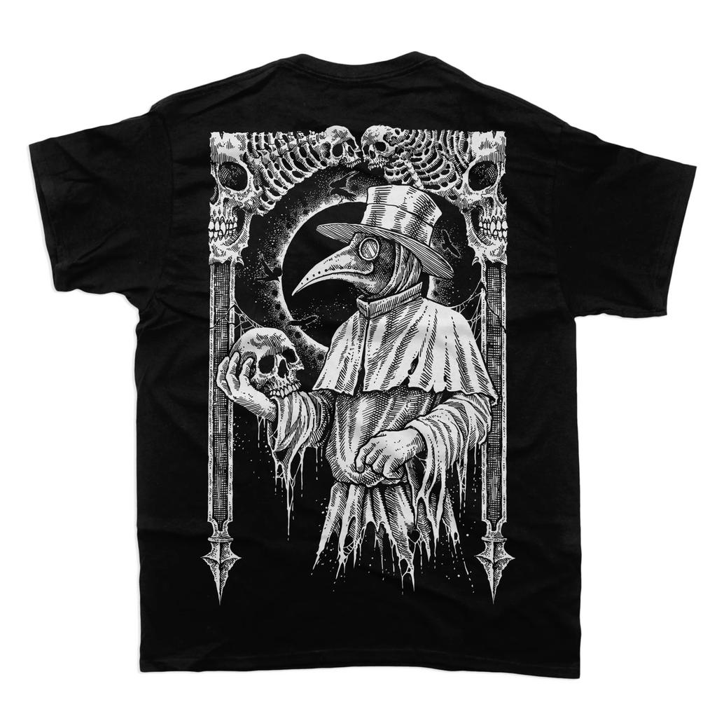 Nejprodávanější módní tričko s grafikou morového doktora Retro streetwearové vysoce kvalitní pánské tričko s krátkým rukávem a kulatým výstřihem