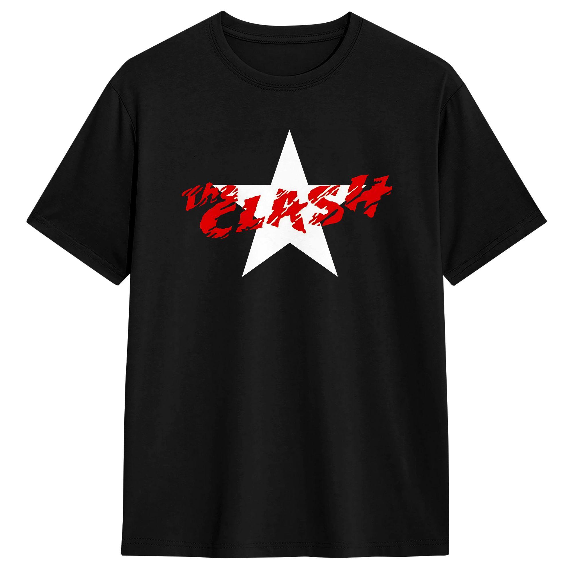 

The Clash British Band T Shirt Summer Cotton T-Shirts For Men s Harajuku Casual Tee Shirt Short Sleeves Streetwear Clothing 5XL різнокольоровий