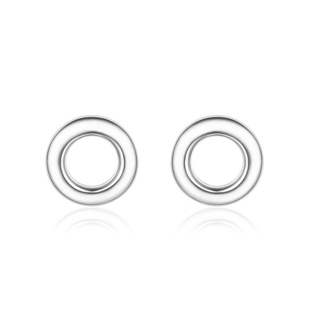 925 Sterling Silver Open Circle Stud Earring