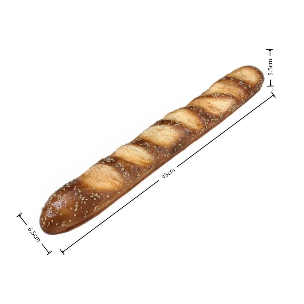 Soft PU Faux Bread Realistic Interesting Imitation French Bread Non-Toxic Decorative Artificial Lye Bread Window Display
