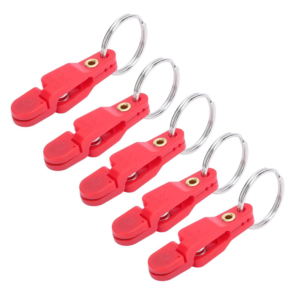 10Pcs Heavy Tension Snap Release Clip Fishing Trolling Padded Release Clip with Key Ring for Planer Board Kite Red