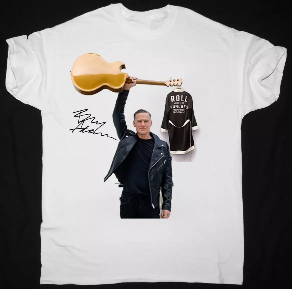 Rare BRYAN ADAMS - Roll with the Punches Tour 2025 White All Size T-Shirt AL330 S разноцветный