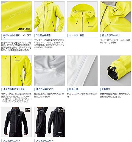 SHIMANO XEFO DURAST Yağmurluk Parlak Beden M RA-22JS Kırmızı,