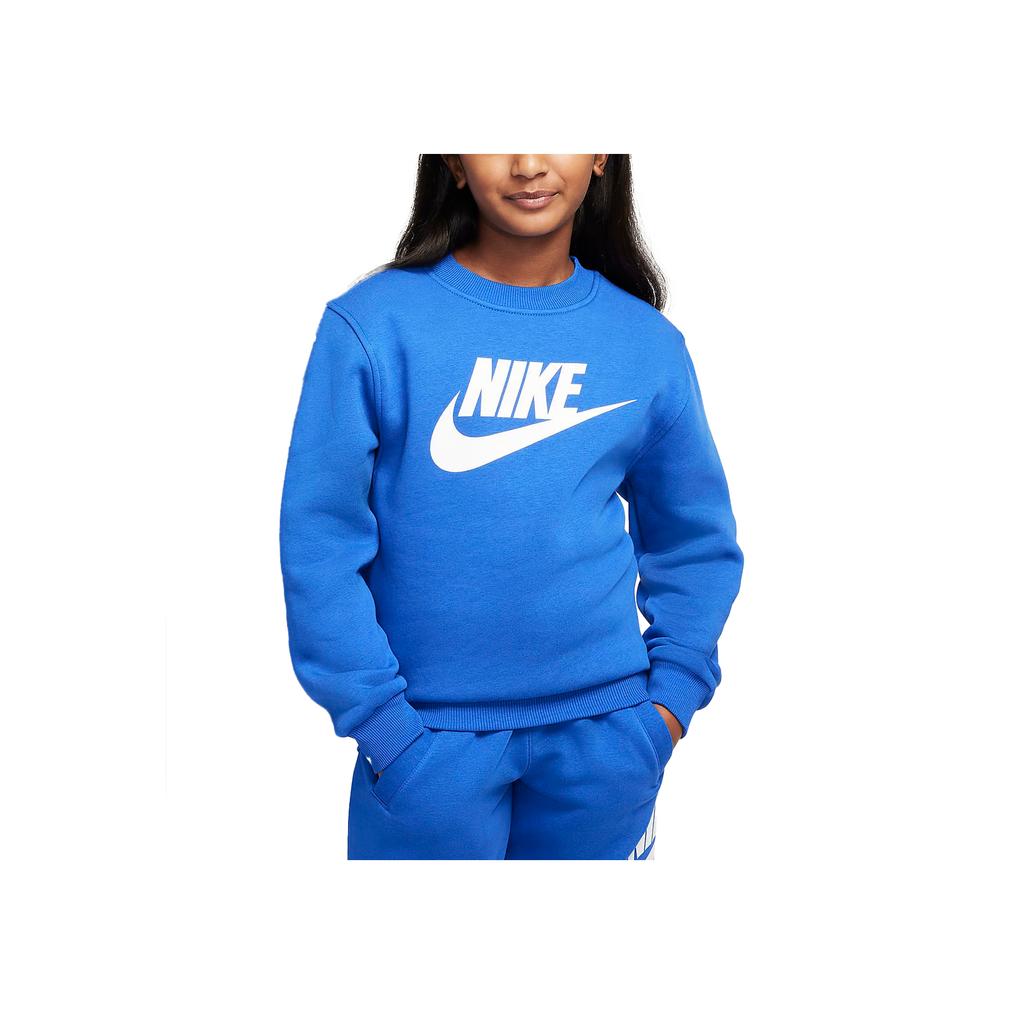 Nike Sportswear Club Comfortable Soft Warm Versatile Hoodie Kids hoodies Game-Royal White FD2992-480
