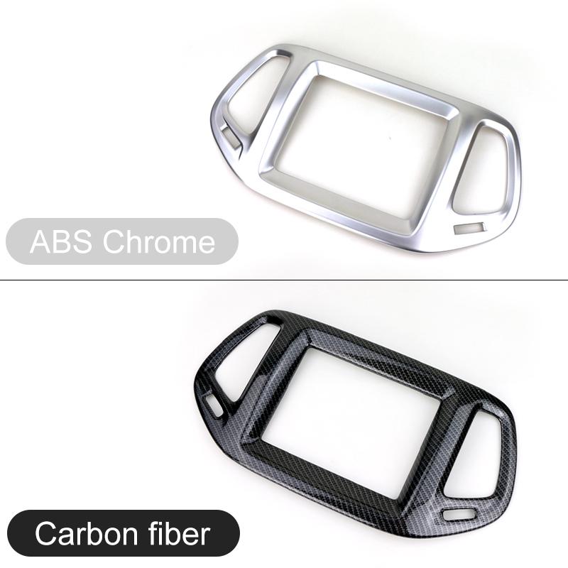 Pentru Jeep Compass 2th 2017 2018 Carbon Car Navigation Map GPS Display Trims Frame Screen Cover Decorare Accesorii