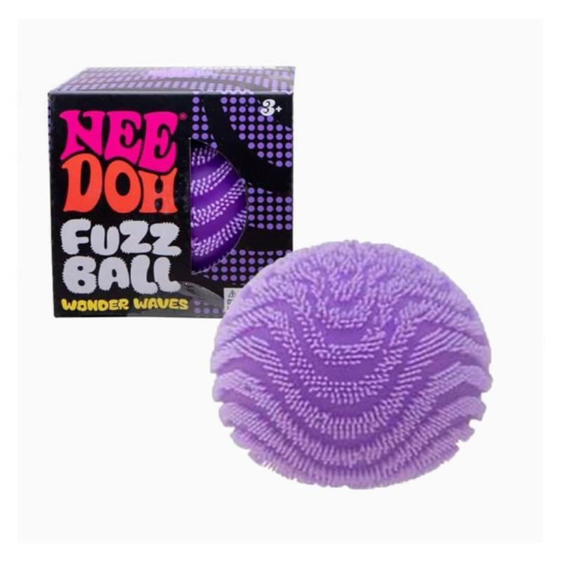 Schylling NeeDoh Complete Fidget Toy Super , Popsicle/Jellyfish/Ice Cube/Fuzz Ball Slow‑Rebound Squish Toys for Kids & Adults