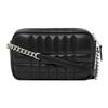 Burberry Lola Bag With Silver Logo Adjustable Chain Strap Lambskin Camera Crossbody Shoulder Bag Women Bags Black 80648541