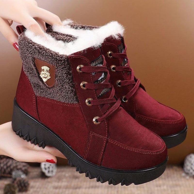Fashion Trendy Thick Cotton Boots 2024 Winter New Style Thick Bottom Anti Slip and Velvet Warm Cotton Zapatos Mujer Platform Sneakers