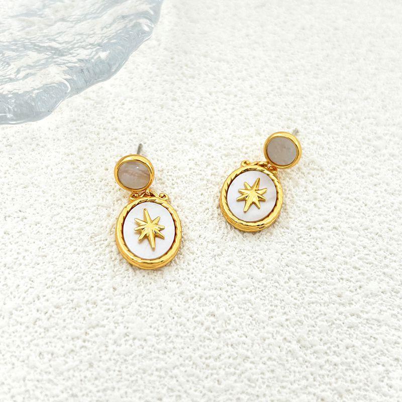 

Manufacturer S Supply Korean High-End Geometric Oval Earrings And Earrings Are In Stock. золотой