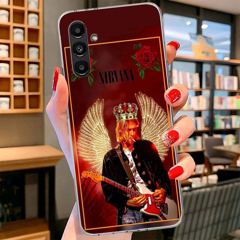 Retro Singer Kurt Cobain Phone Case For Samsung Galaxy A17 A37 A57 A16 A26 A36 A56 A15 A25 A35 A55 A14 A24 A34 A54 A13 A23 A33 A