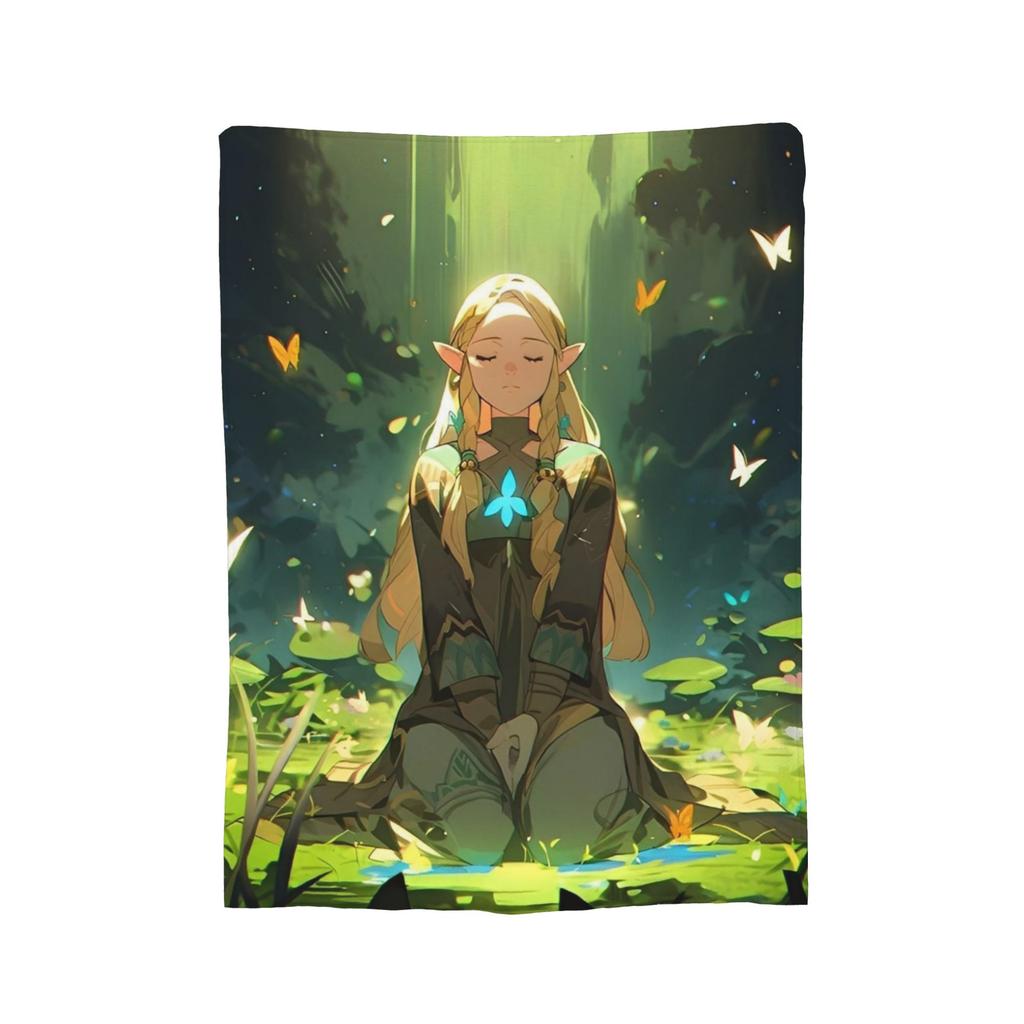 Z-Zeldas Breath Of The Wild Blanket Plush Funny Breathable Throw Blanket for Bed Sofa Decoration,