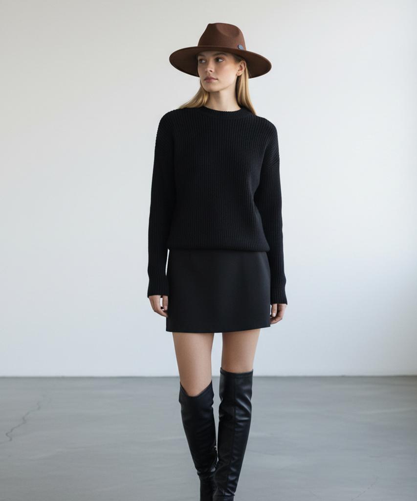 Yunibeosyeolkemiseuteuli Suede Simple Brown Fedora