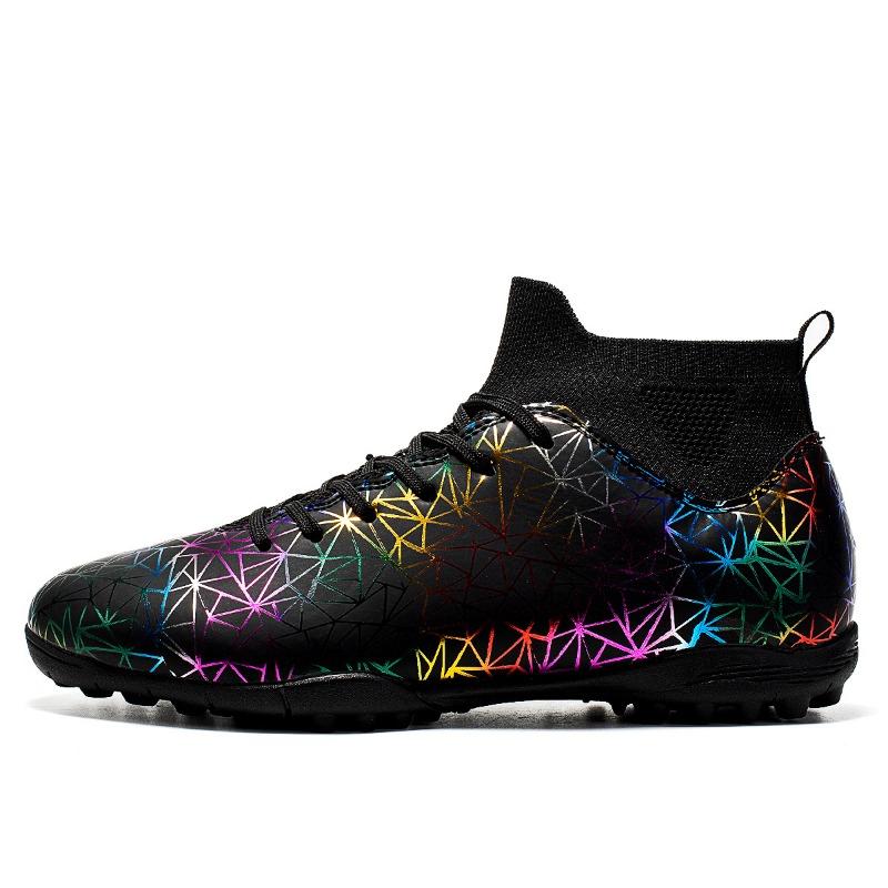 Fußballschuhe Herren/Damen Lightning Camoufl e Fußballschuhe Gummi Weiche Sohle Kurze Stollen Kunstrasen Jugend Kinder Fußballschuhe