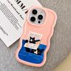 Case for iPhone 15 Plus 8 17 Air XR 12 16 Pro Max 14 13 11 Soft Phone Cover Cartoon Cat