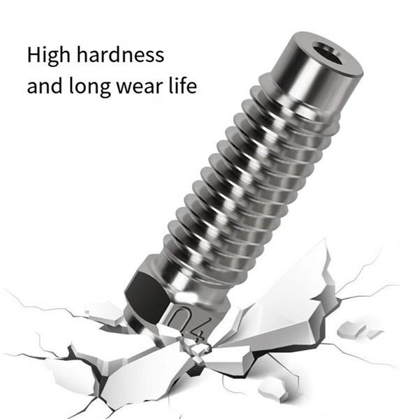 5-Piece 0.4mm Silver Chromium Zirconium Copper Nozzle for Neptune 4Plus/4Max