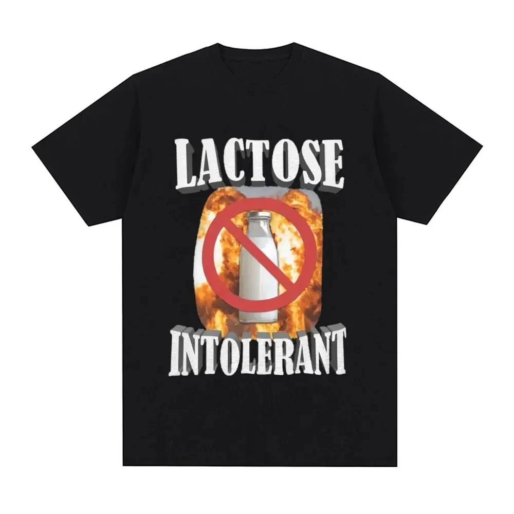 

Funny Lactose Intolerant Graphic Printed Tshirt Women Fashion Hip Hop Vintage Short Sleeve Tshirts Casual Women Clothing Decor S