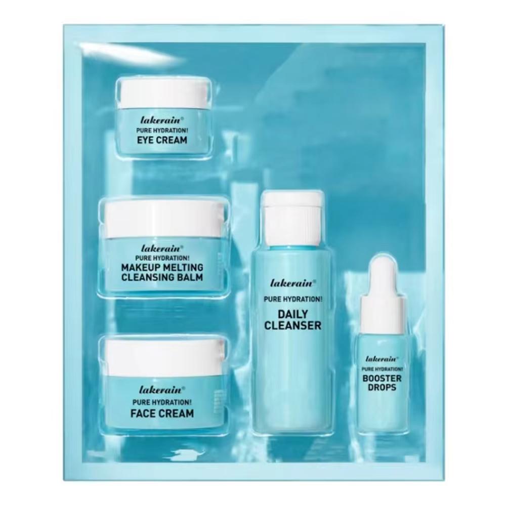 Hautpflege Mini-Set Reiniger Make-up Entferner Feuchtigkeitscreme & Augencreme zur Hydratisierung der Haut Flugzeugfreundliche Größen Hautpflegeset Anti-Falten Hautpflege