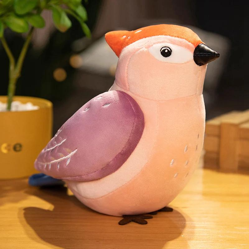 30cm simulační plyšová hračka Birdie Kreativní kreslený film Ptáci Vrabec Papoušek Panenka Roztomilé dětské hračky Dekorace