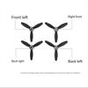 4PCS Suitable for Parrot Bebop 2 Drone Propeller Blades Drone Accessories Black+Red