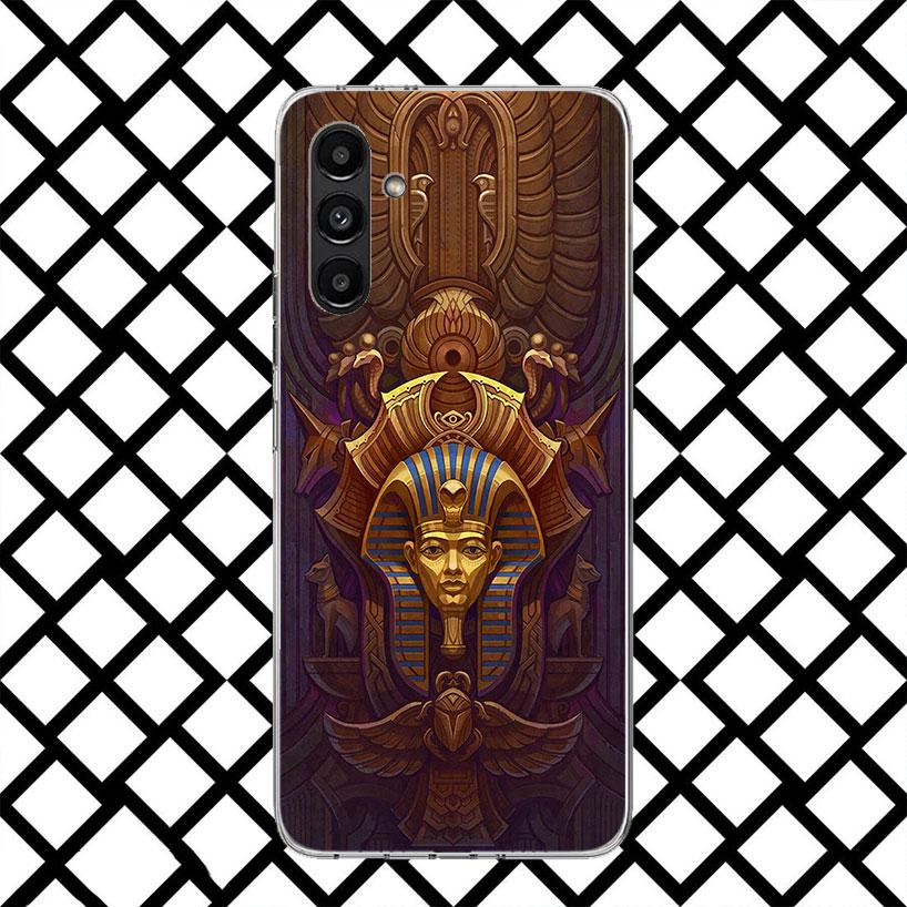 Egypt Nefertiti Anubis Pharaoh Phone Case for Samsung Galaxy A17 A37 A57 A16 A26 A36 A56 A15 A25 A35 A55 A14 A24 A34 A54 A13 A23