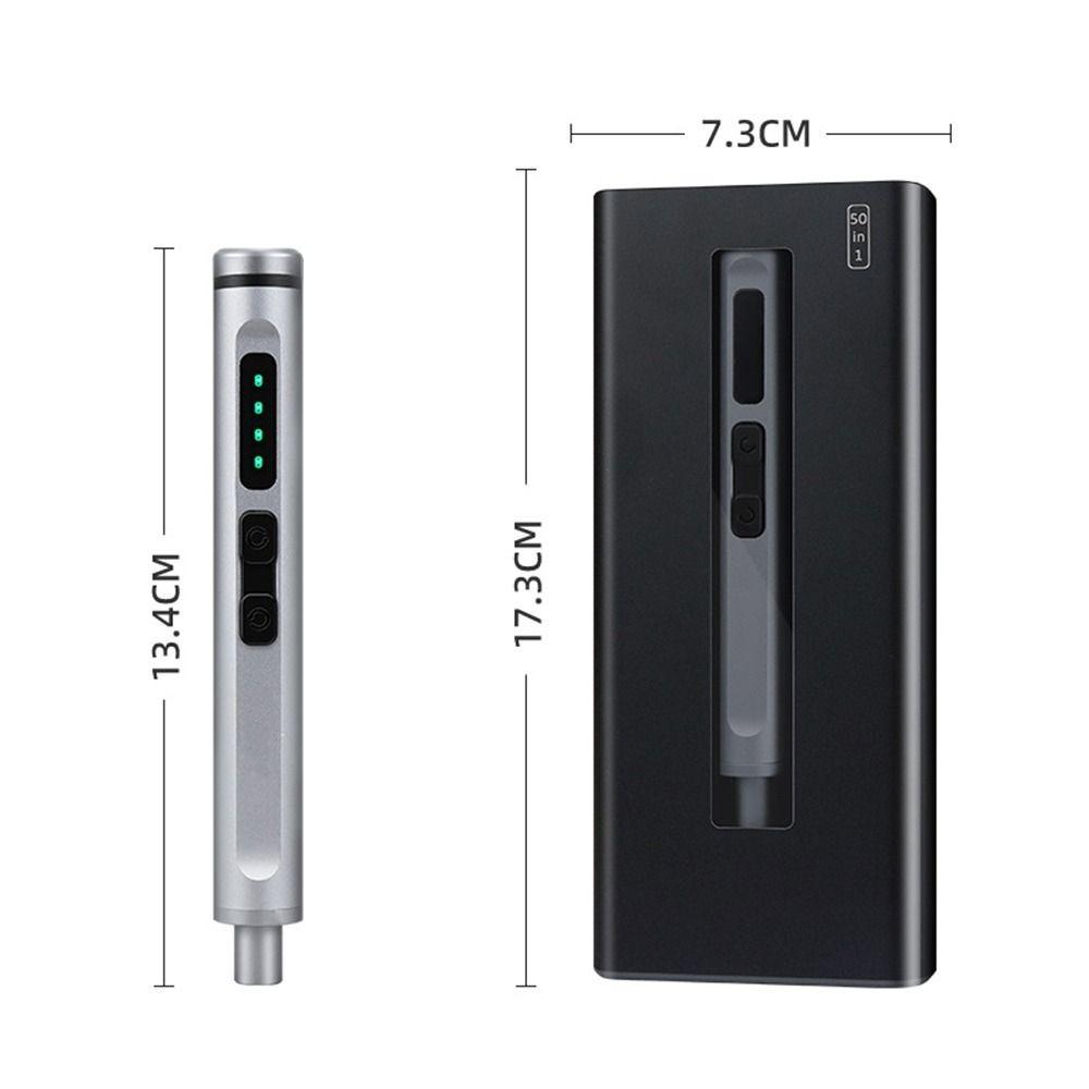 50-in-1 Electric Screwdriver Set with 48 Magnetic Bits Type-C Electric Tool Kit Quiet Sound Fast Charging Cordless Screwdriver