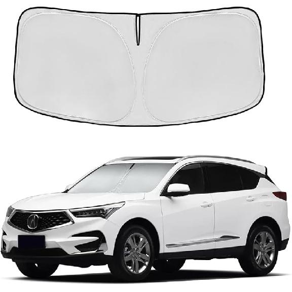 Windshield Sun Shade For Mazda 3 2014-2018 Double Layer 240T Front Window Shade Fit Mazda 3 Sun Visor Foldable Shade Blocks UV Rays Summer Must Have