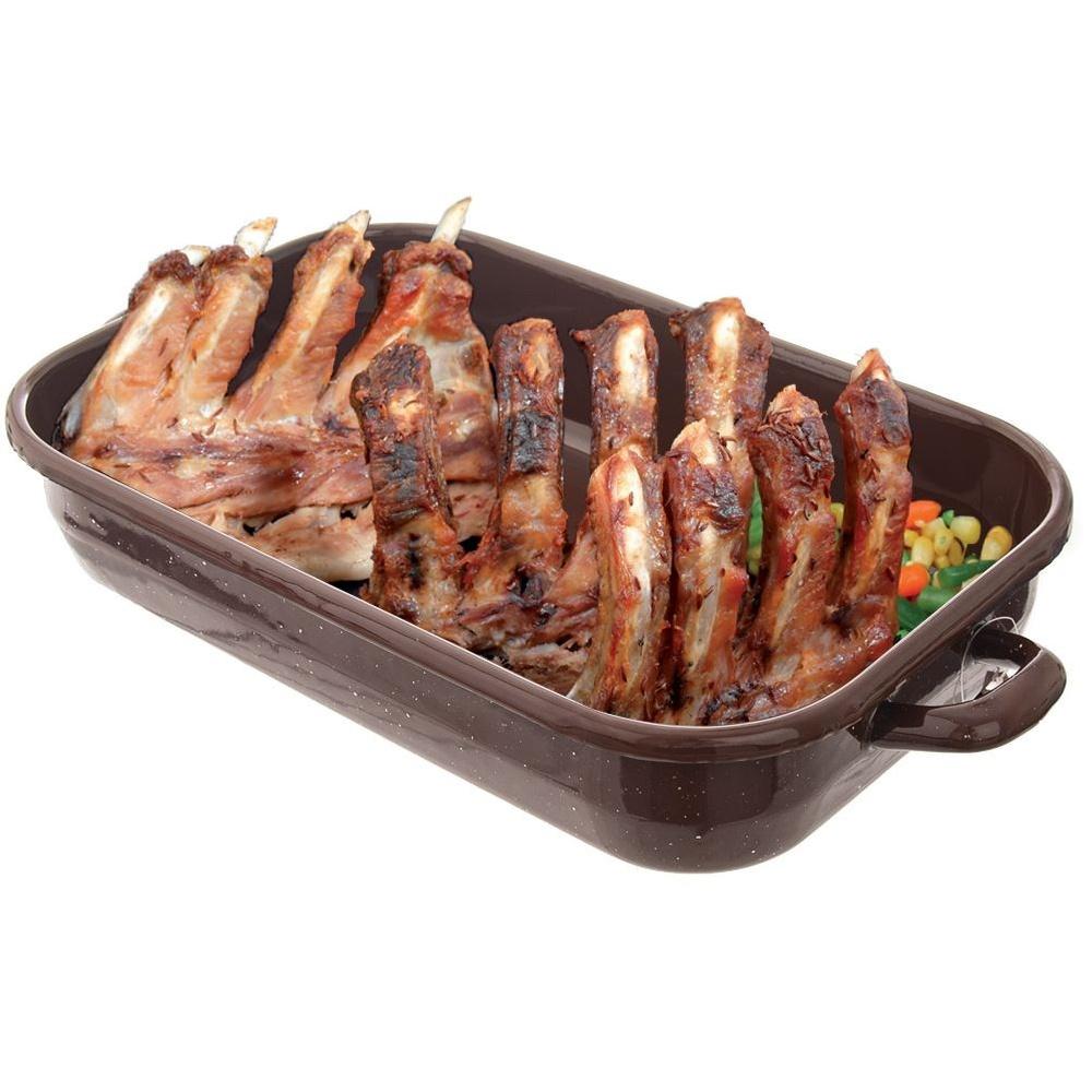 Rechteckige emaillierte Bratreine BRAUN 2,2 l, 34x18,5x6,5 cm