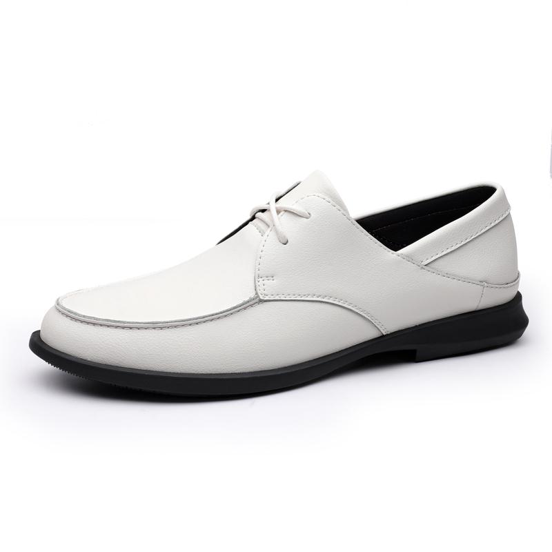 Black Dress Shoes For Men Genuine Leather British Oxofrds Wedding Shoes Gentleman Daily Business Shoes Male Casual Lace-Up Flats