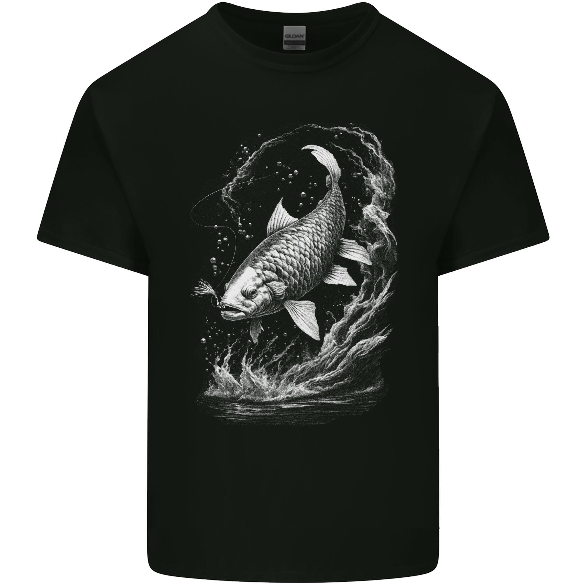 Carp Fish on a Line Fishing FisherUnisex Unisexs Light Cotton TShirt S