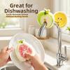 3Pcs Dual-Sided Fruit Shaped Cleaning Sponge Quick Dry Cute Fruit Dish Scrubber  Household