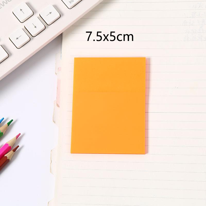 50 Sheets Creative Transparent PET Waterproof Sticky Notes Tear-off Simple Sticky Notes Office Note-taking Labels