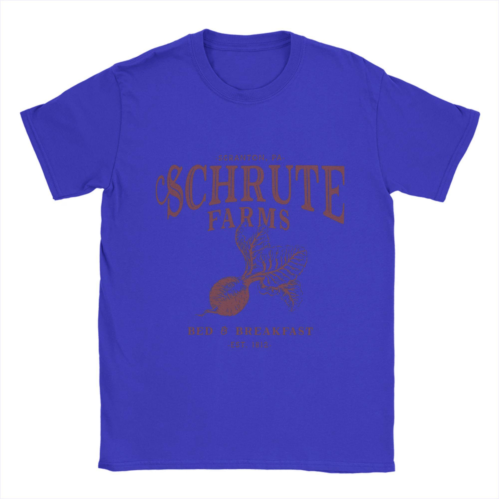 BenberFashion Mode The Office T-shirt voor Mannen Ronde Hals Puur Katoen T-shirts Schrute Farms Korte Mouw T-shirts Cadeau Idee Kleding XL
