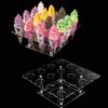 6/16 Holes Acrylic Ice Cream Cone Holder Cupcake Popcorn Rack Party Wedding Buffet Display Stand Transparent Ice Cream Shelf
