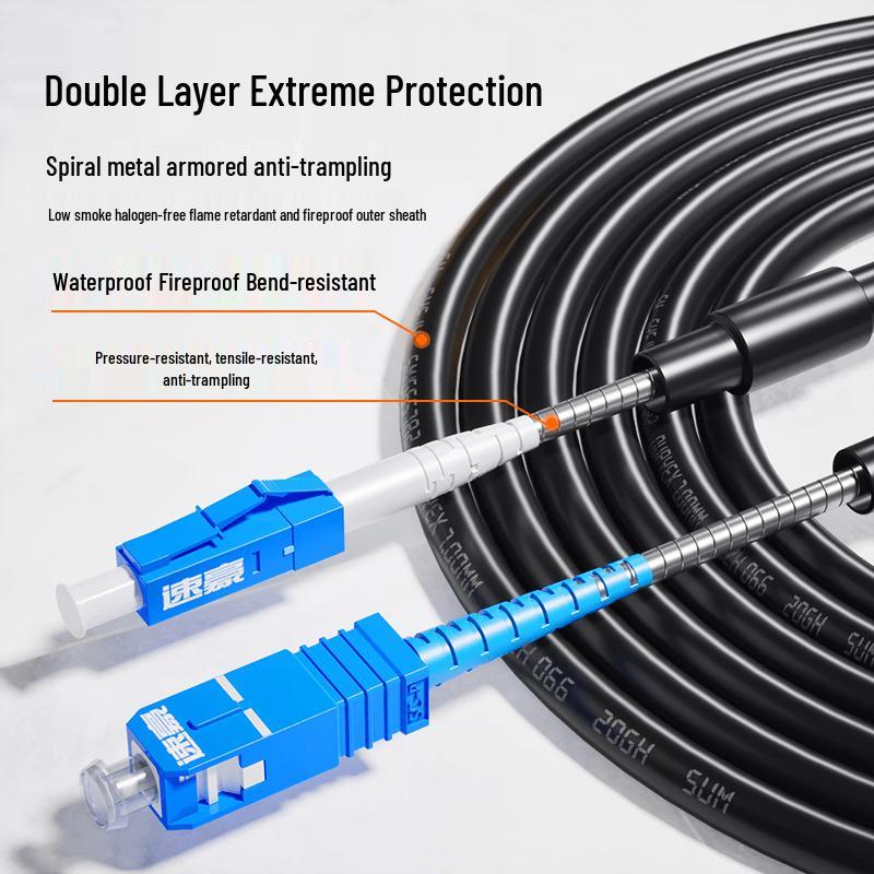 Suhao LC-SC Single-Mode Armored Outdoor Fiber Optic Cable