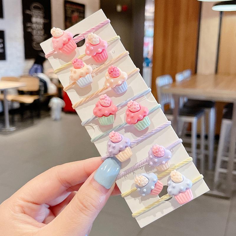 10-30PCS/Set, Cute Cartoon Animals, Hair Bands, Girls, Elastic Rubber Band, Headwear, Hair Accessories