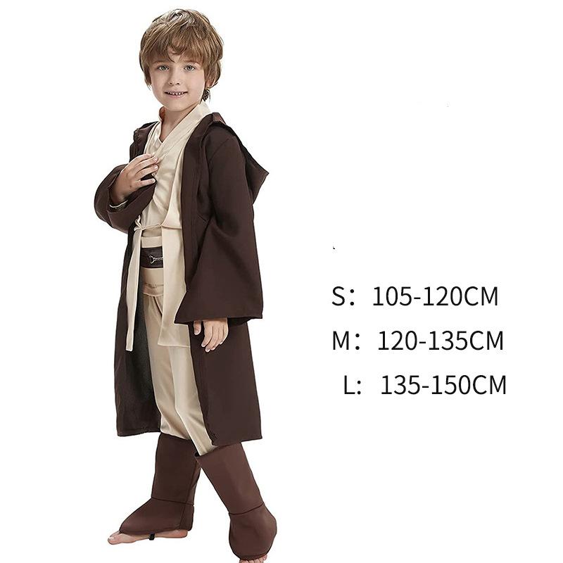 Kids Cosplay Star Wars Costume Jedi Warrior Cosplay Hooded Cloak Clothing Suit Halloween Party Costumes for Child