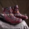 Outdoor casual jacquard women's shoes splicing short Martin boots ankle super comfortable flat women's boots