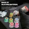 100PCS Tattoo Ink Cup Skull Disposable Silicone Tape Base Plastic Permanent Makeup Tattoo Pigment Cup Tattoo Accessories